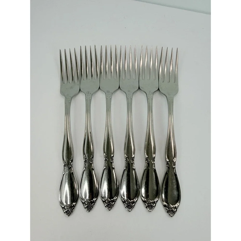 Oneida CHATEAU Set 6 Dinner Forks 7 1/4
